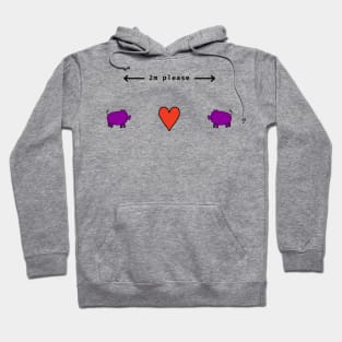 Pig Says Social Distancing 2m Please Hoodie